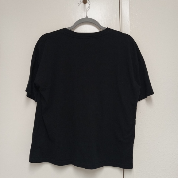 Vintage Rare DISNEY T-Shirt Black Rainbow Embroidered Spell Out - Picture 4 of 4